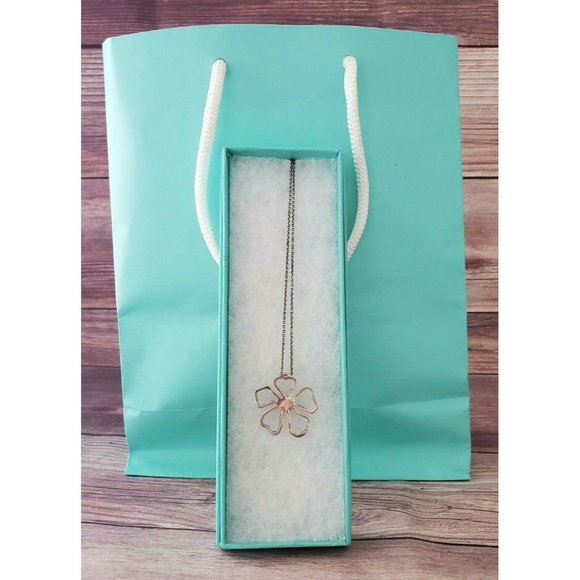 Tiffany & Co. Jewelry - Tiffany & Co Womens Flower Sterling Necklace 925